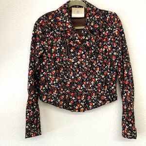 Hei Hei floral moto style jacket